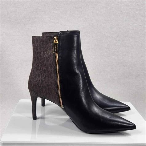 Alina Flex Leather and Logo Ankle Boot 